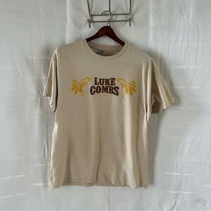 Unisex Luke Combs Heavy Cotton Graphic Tee Country Western Music Concert Sz L
